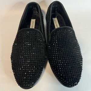 Steve Madden Slip On Shoes Caviarr Black Loafers Men’s Size 9 Studded
